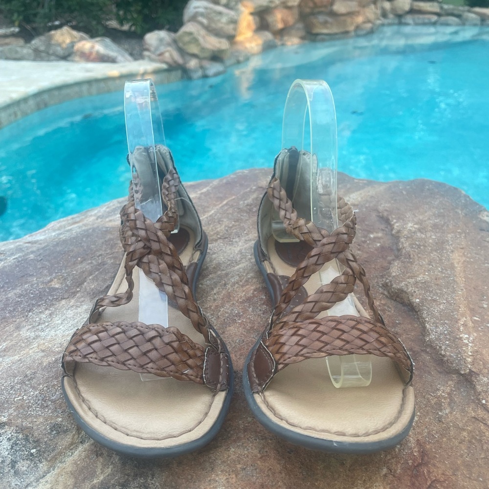b.o.c. Braided Straps Back Zip Sandals (TSE)